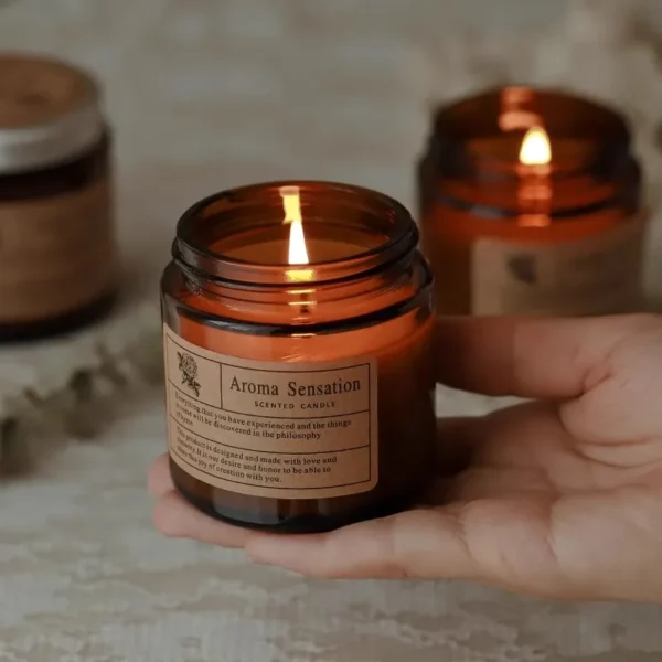 80 ml Jar Tea Cup Portable Scented Candle Smokeless Romantic Scented Candle for Date